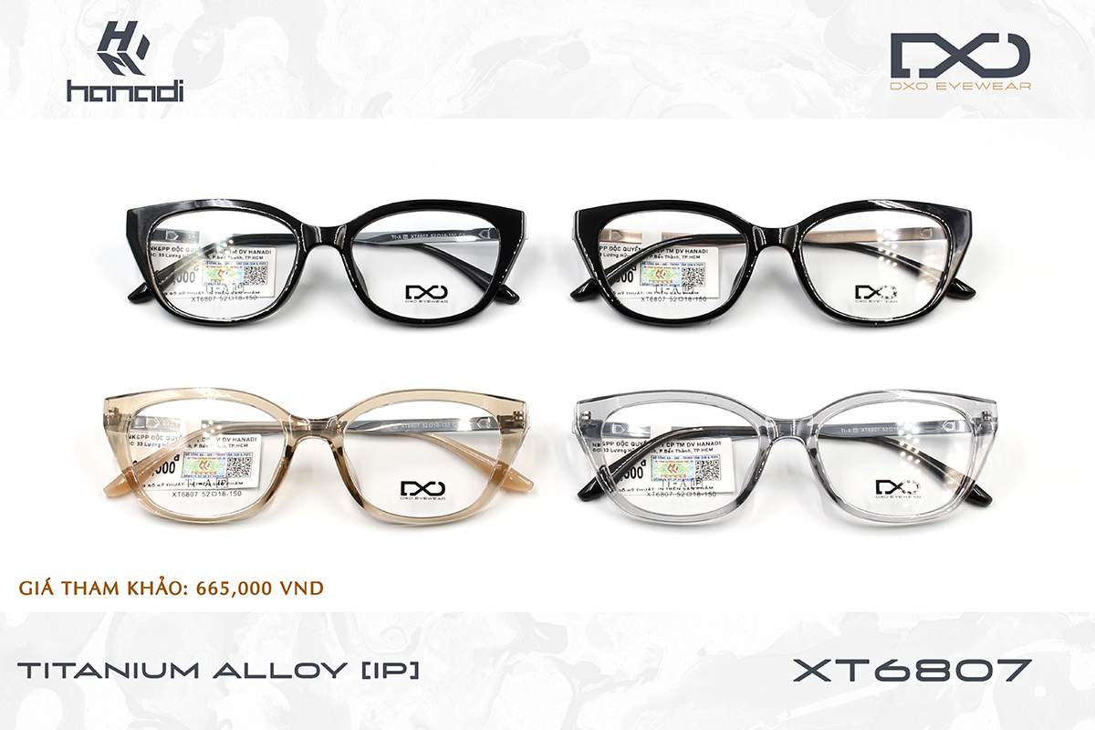 GỌNG TITANIUM ALLOY DXO XT6807