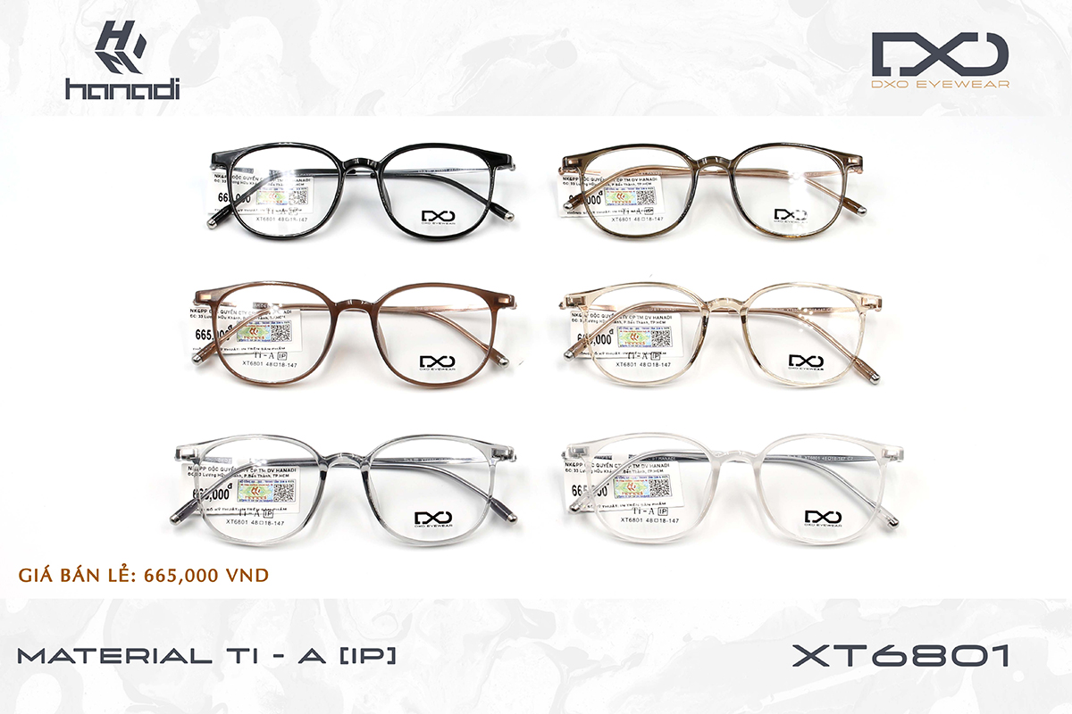 GỌNG TITANIUM ALLOY DXO XT6801