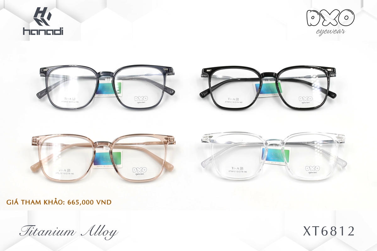 GỌNG TITANIUM ALLOY DXO XT6812