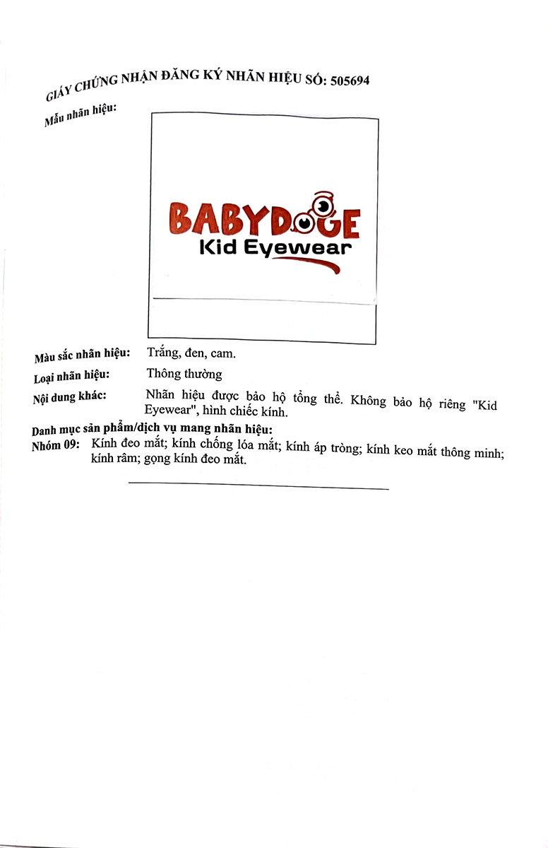 BẰNG NHÃN HIỆU BABYDOGE