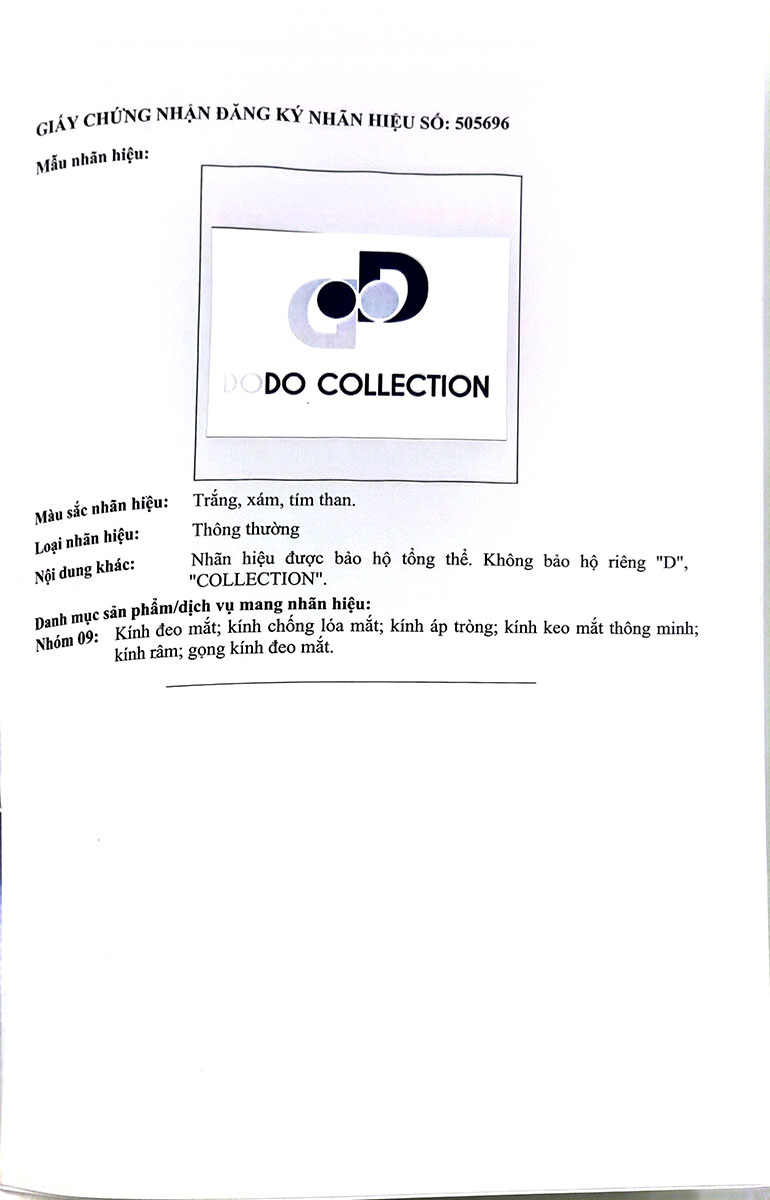 BẰNG NHÃN HIỆU DODO COLLECTION